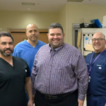 Mike Pallanti with Drs. Feldstein, Blackman and Neuman