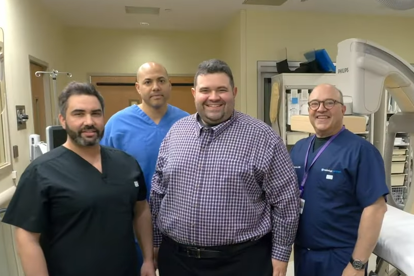 Mike Pallanti with Drs. Feldstein, Blackman and Neuman